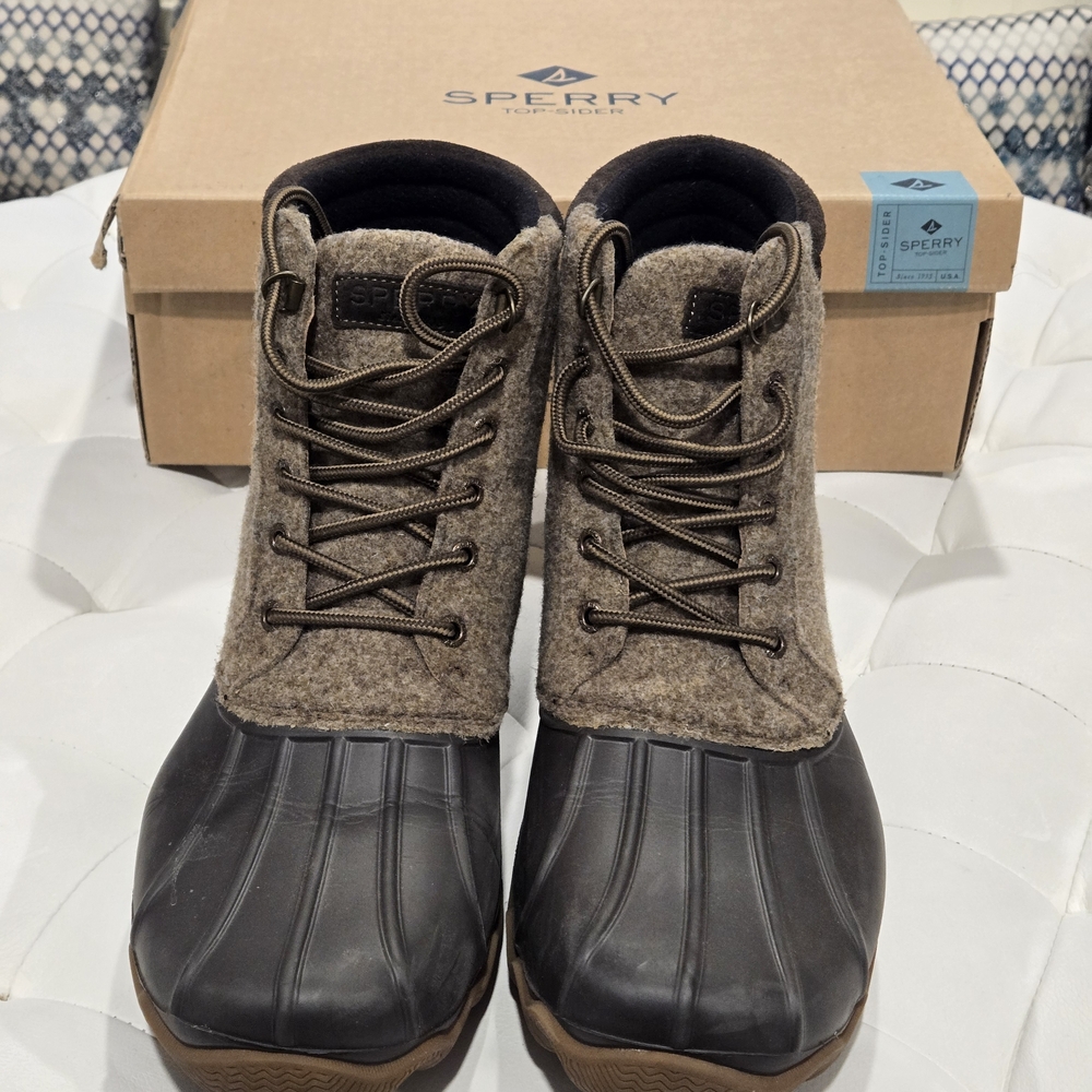 Sperry Brown and Black Duck Boots - Picture 2 of 10